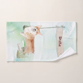 Nom personnalisé Corgi chien animal (Serviette à main)