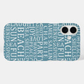 Nom personnalisé & Couleur Plage Typographie coque (Verso (horizontal))