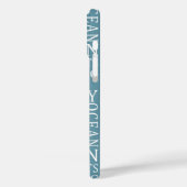 Nom personnalisé & Couleur Plage Typographie coque (Verso / Gauche)