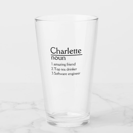 Nom personnalisé Coupe en verre de définition (Devant)
