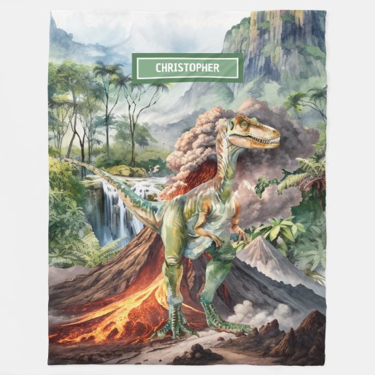 Nom personnalisé Couverture de dinosaure pour enfa (Devant)