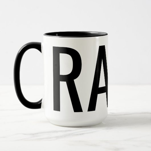 Nom personnalisé CRAP / RAP mug (Gauche)