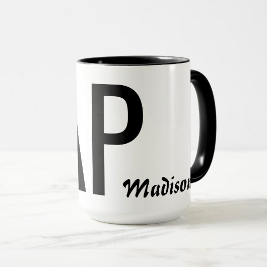 Nom personnalisé CRAP / RAP mug (Devant droit)