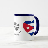 Nom personnalisé Cuba Love mugs (Devant droit)