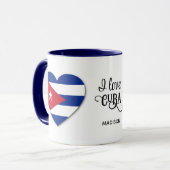 Nom personnalisé Cuba Love mugs (Devant gauche)