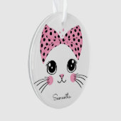 Nom personnalisé Cute face de chat (devant)