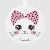 Nom personnalisé Cute face de chat (dos)