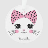 Nom personnalisé Cute face de chat (devant)