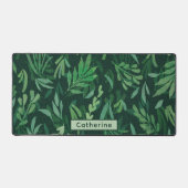 Nom personnalisé Cute Green Botanical Bureau Décor (Recto)