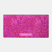 Nom personnalisé Cute Rose Floral Main Tirée Burea (Recto)