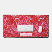 Nom personnalisé Cute Rouge Rose Floral Maison Bur (Clavier et souris)
