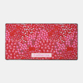 Nom personnalisé Cute Rouge Rose Floral Maison Bur (Recto)