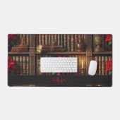 Nom personnalisé Dark Academia Poinsettia Librairi (Clavier et souris)