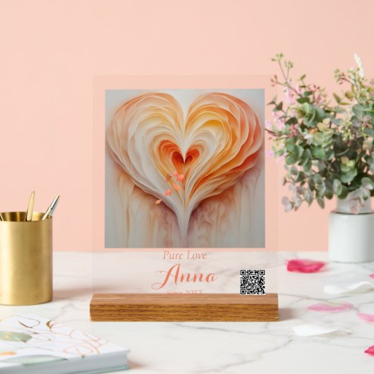 Nom personnalisé, date spéciale, CODE QR (Mariage)