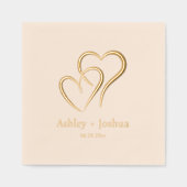 Nom personnalisé de deux coeurs et Mariage de date (Recto)