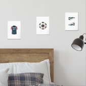 Nom personnalisé de football pépinière jeu de 3 (Chambre à coucher)
