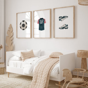 Nom personnalisé de football pépinière jeu de 3