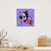 Nom personnalisé de la sorcière mignonne affiche H (Cuisine)