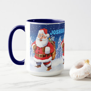 Nom personnalisé de la tasse de café de Noël, J