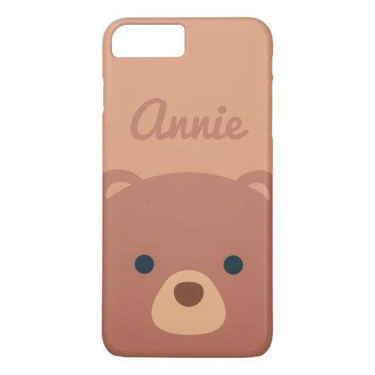 Nom personnalisé de l'ours mignon Brown | Coque de (Dos)