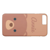 Nom personnalisé de l'ours mignon Brown | Coque de (Dos (Horizontal))