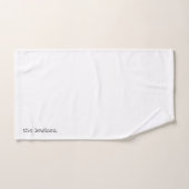 Nom personnalisé de style machine à écrire minimal (Serviette à main)