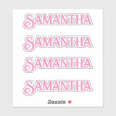 Nom personnalisé Decal Custom Times Four Sticker (Feuille)