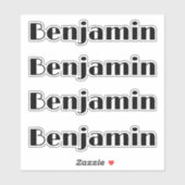 Nom personnalisé Decal Custom Times Four Sticker (Feuille)