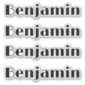 Nom personnalisé Decal Custom Times Four Sticker (Devant)