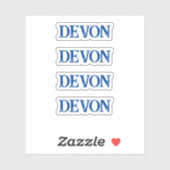 Nom personnalisé Decal Custom Times Four Sticker (Feuille)