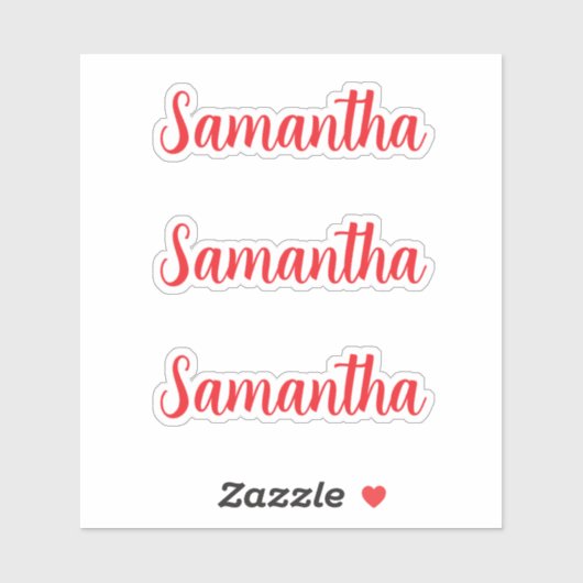 Nom personnalisé Decal Custom Times Trois Sticker (Feuille)