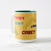 NOM PERSONNALISÉ DÉCO CAFÉ MUG (Devant gauche)