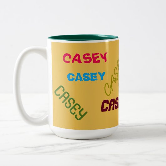 NOM PERSONNALISÉ DÉCO CAFÉ MUG (Gauche)