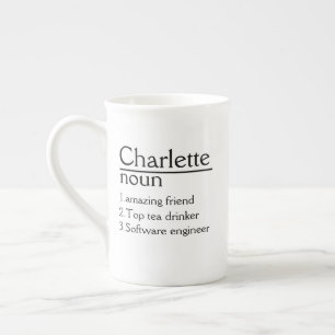Nom personnalisé Définition blanc Mug