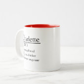 Nom personnalisé Définition blanc Mug (Devant gauche)