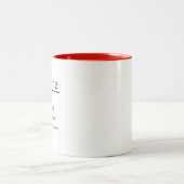 Nom personnalisé Définition blanc Mug (Centre)