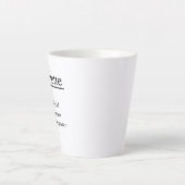 Nom personnalisé Définition blanc Mug (Devant)