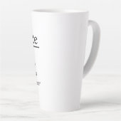 Nom personnalisé Définition Latte Mug (Angle droit)