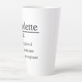 Nom personnalisé Définition Latte Mug (Devant)