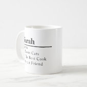 Nom personnalisé Définition Mug cadeau (Devant gauche)