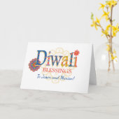 Nom personnalisé Diwali Bénédictions avec carte Ra (Fleur jaune)