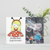 Nom personnalisé du Carte photo Ladybug (Debout devant)