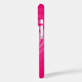 Nom personnalisé du coque iphone de coeur rose et  (Verso / Gauche)