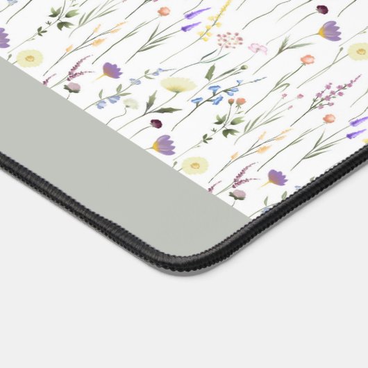 Nom personnalisé du Fleur sauvage d'aquarelle chic (Coin)