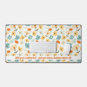 Nom personnalisé du modèle floral rétro, n'importe (Clavier et souris)