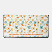 Nom personnalisé du modèle floral rétro, n'importe (Recto)