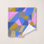 Nom personnalisé du Motif de blocs de couleurs géo (Gant de toilette)