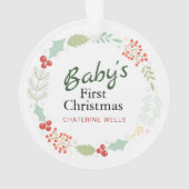 Nom personnalisé du premier Noël du bébé (dos)