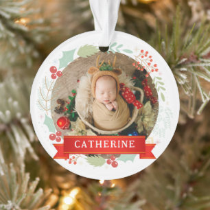 Nom personnalisé du premier Noël du bébé