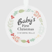 Nom personnalisé du premier Noël du bébé (dos)